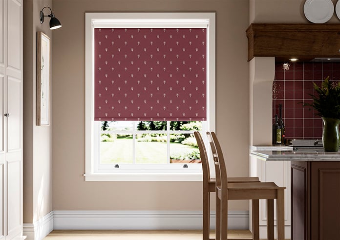 Emily Bond Wild Thyme, Burgundy - Roller Blind - Image 3